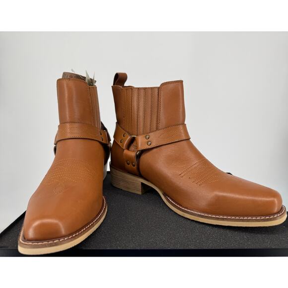 Dingo Black Bart Men’s 11.5D Whiskey Leather Harness Boots NWT main image 6
